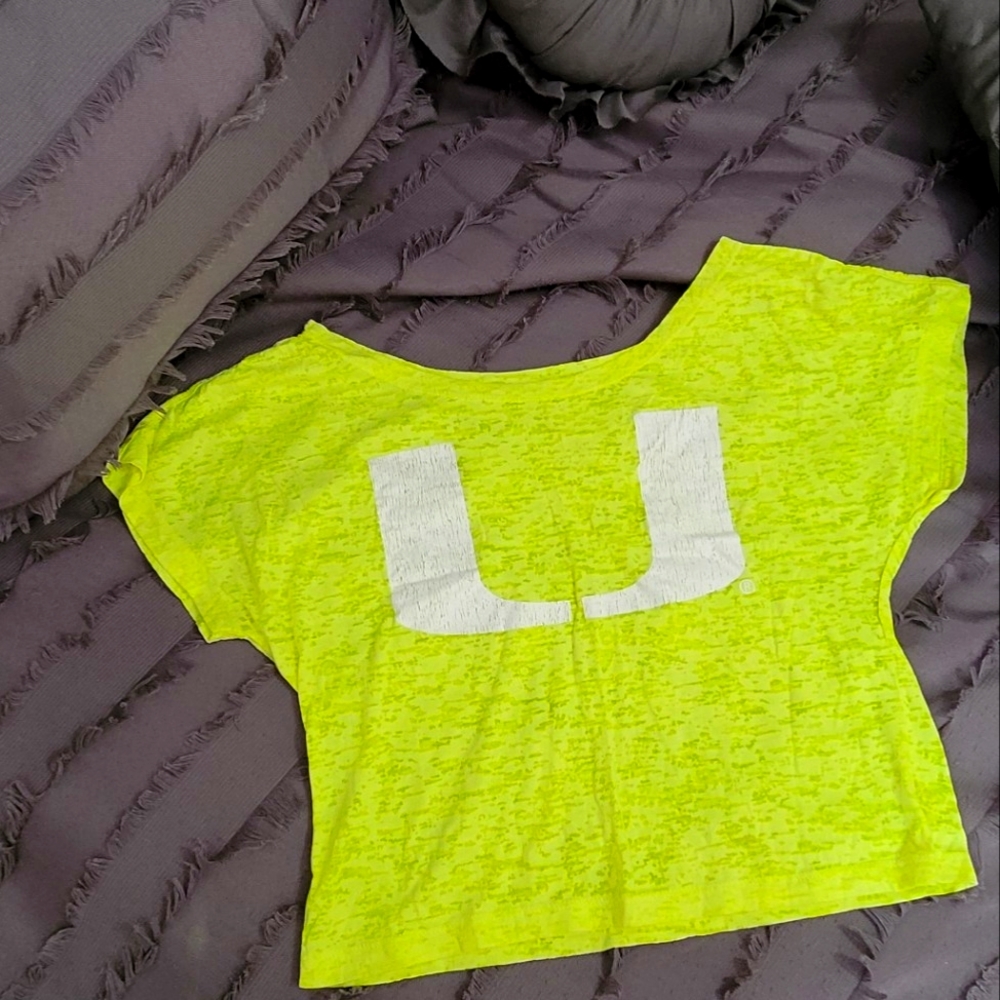 UNIVERSITY OF MIAMI hurricanes crop top